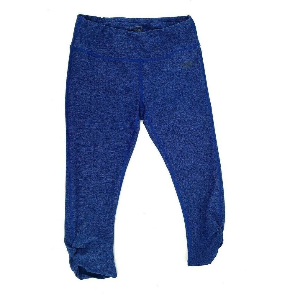 The North Face Cropped Leggings Size‎ Small Blue Rouching Hem
